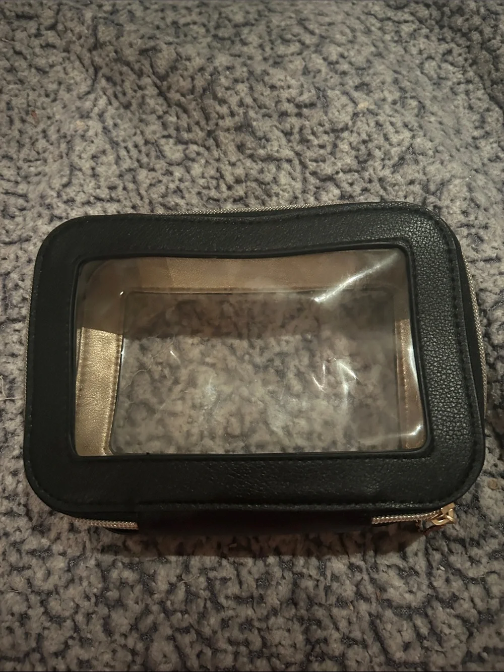 Clear Window Cosmetic Pouch - Black